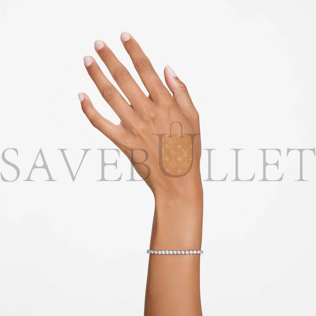 SWAROVSKI MATRIX TENNIS BRACELETROUND CUT WHITE RHODIUM PLATED 5648936 SWAROVSKI MATRIX TENNIS BRACELETROUND CUT WHITE RHODIUM PLATED 5648936